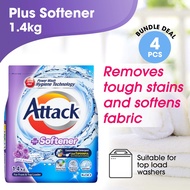 Attack Plus Softener (Floral Romance) Powder Laundry Detergent 1.4kg (Set Of 4)
