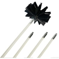 Chimney Kit Sweeping Drain Set Nylon Cleaning Tool Accessory Includes Flexible 4 Rods + 1 Brush Head