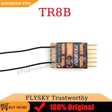 FLYSKY TR8B 8CH 2.4GHz AFHDS 3 Dual Antennas PWM PPM I-bus I-bus 2 S.bus Receiver for Fixed-Wing Air