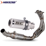 สำหรับ Kawasaki ER6N Versys 650 Z650 Ninja 650 2023-2025ท่อไอเสียรถจักรยานยนต์ตัวเก็บเสียงท่อไอเสียก