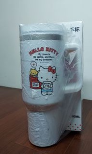 kitty冰霸杯 三麗鷗吸管冰霸杯 冰酷杯 kitty吸管把手保 1200ml 304不銹鋼杯 酷冰杯 保冷杯