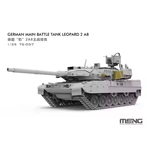 MENG TS-057 1/35 German Main Battle Tank"Leopard" 2 A8 Model Kit- For Hobbyists & Enthusiasts