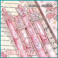 CON 4Pcs set Cute Roses Gel Pen for School Writing Neutral Pen Office Supplies Stationery