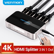 【ส่งจากไทย】Vention กล่องแยกสัญญาณ HDMI ตัวแยก HDMI HDMI Switcher 3 In 1 Out for XBOX 360 PS4/PS3 Sma