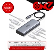 UGreen USB-C 7-in-1 Multifunction Adapter Docking Station with 4K HDMI & 8K DisplayPort(CM498/75902)