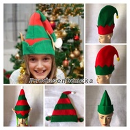 HIJAU Dwarf Hat Cute WhiteSnow Green Robin Hood Hat / Unisex Halloween Dwarf Cosplay Christmas Hat