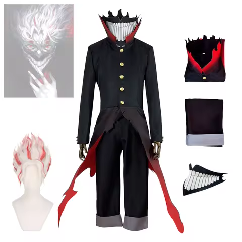 Dandadan Okarun Ken Takakura Cosplay Costume Wig Turbo Granny Powers Black Collar Uniform Curly Shor