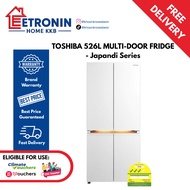 *Climate Voucher Eligible* Toshiba 526L Multi-door Fridge GR-RF694WI-PGX(67)