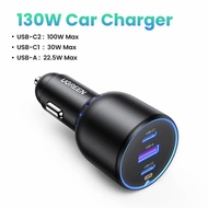 UGREEN 130W Super Fast Car Charger for SAMSUNG S25 S24 Ultra S23 S22 iPhone 16 15 pro max 14 pro 13 