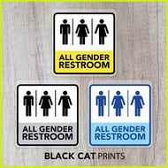 ✹ ✧ ❥ All Gender and PWD Restroom Signs / Laminated Signages / Sign Boards