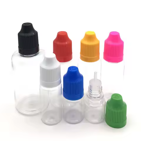 100pcs Empty Plastic Dropper Bottle 3ml 5ml 10ml 20ml 30ml 50ml 100ml PET Needle Vial With Childproo