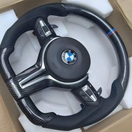 พวงมาลัยคาร์บอนไฟเบอร์ BMW 3 Series 5 Series F30 F10 F01 F07 F25 F26 F15 F16 อุปกรณ์ตกแต่งภายในรถยนต