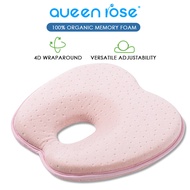 QUEEN ROSE Baby Flat Head Prevention Pillow extra-soft Memory Foam Head Shaping Pillow Baby Pillows for better Sleeping
