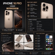 [JOMGADGET] Used  16 Pro -  256GB  - BH100% - Warranty 1 Year