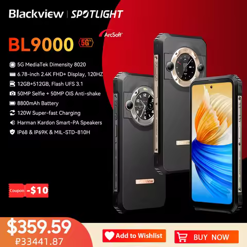 [World Premiere] Blackview BL9000 5G Rugged Smartphone 6.78" 2.4K FHD+ Display (12+12)GB 512GB Mobil