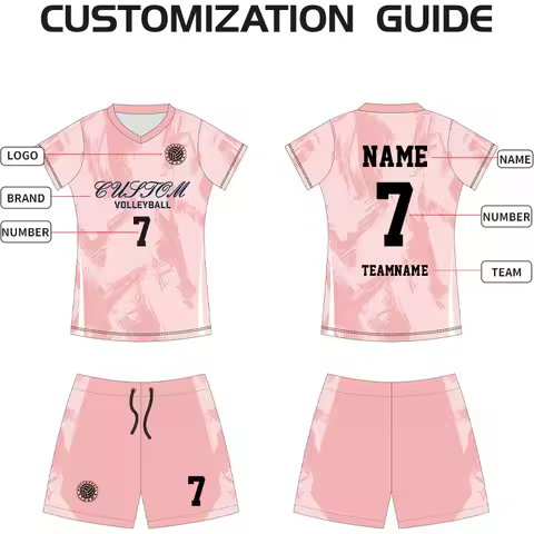 Customized Sublimation Volleyball Uniform Designs For Women Oem Services Volley T-Shirts Men Short S