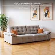 โซฟาผ้าดีไซน์ French Cream ดีไซน์เรียบง่ายร่วมสมัยเหมาะสำหรับอพาร์ตเมนต์ขนาดเล็ก โซฟา 3-4 ที่นั่ง สำ