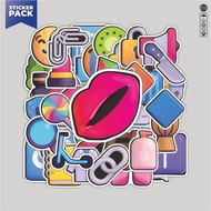 HP [100PCS] 3D Sticker Pack Emo Mix Az Aesthetic Vinyl Waterproof Decoration Sticker Laptop Book Jou