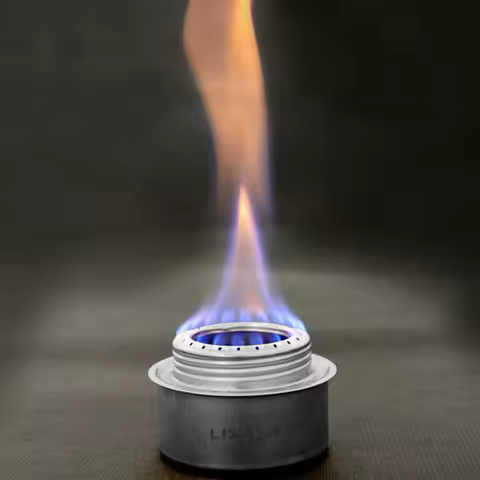 Camping Stove Portable Mini Aluminum Alloy Alcohol Stove with Lid Outdoor Camping Hiking Backpacking