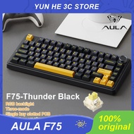 AULA F75 Mechanical Keyboard Wired/2.4G Wireless/Bluetooth 75% Layout OEM Profile Gasket RGB PBT Cus