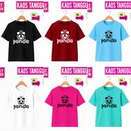 Children's Distro T-shirt with DJ Panda Logo Motif Size ML-XL