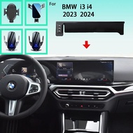 Car Phone Holder For BMW i3 i4 2023 2024 Screen Mobile Phone Support Car Mounts Wireless Charging Ac
