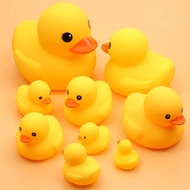 Cute Duck Baby Bath Toys Squeeze Animal Rubber Toy Bb Duck Bathing Water Toy Race Squeaky Rubber Yel