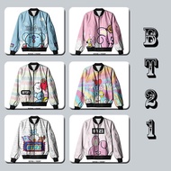 Bomber Jacket Wanita Line Friends K-Pop BTS Character BT21 Koya Cooky Fullprint Custom