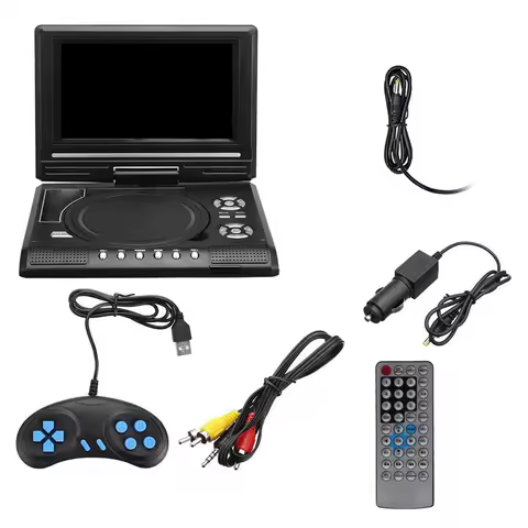 7.8 Inch DVD Player 16:9 Widescreen Support 270° Rotatable DVD Player Game Function High Speed USB I