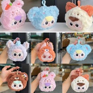 Baby Three Doll Figures Coin Purse Keychain Baby Three Plush Decoration Pendant Backpack C1e4