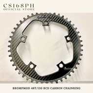 CS168ph Brompmod 48T/130BCD Carbon Chainring for Brompton Bicycle