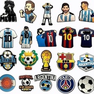 Football Superstar Shoe Buckle Accessories PVC Sandal Shoes Charms Clogs Pins Decor Kids Man Party G