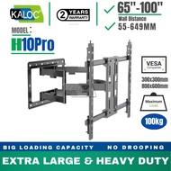 Kaloc H10Pro 65"-100" Wall Mount for 32"-100" up to 220 lbs, USX MOUNT Full Motion TV Mount with Swi