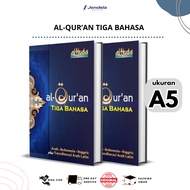 Quran 3 Languages - Al-Huda Team A5 HC