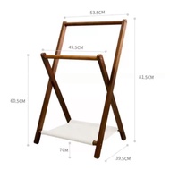 GoodLuck ราวแขวนไม้ ราวแขวนสไตล์ญี่ปุ่น ไม้สนแท้ Simple Wood h18