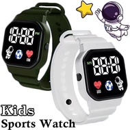 2Pcs Electronic Wrist Watch LED Digital Smart Sport Watch Luminous Square Dial Kids Wristwatch For Children Birthday Gift
