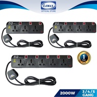 LMX Multi Extension Socket 3/4/5 Gang Surge Protection Extension Wire (1.5M)