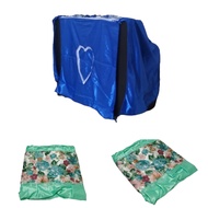 HIJAU 03 TV Cover 21 INCH TO 24 INCH Green Floral Motif
