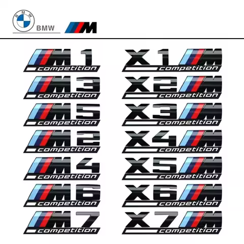Glossy Black COMPETITION Bar Underlined Emblem for BMW Thunder Edition M1 M2 M3 M4 M5 M6 M7 M8 X3M X