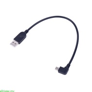 allri 30cm 11 81inch USB to Right Angled Mini USB Data Cord Power Charging Cable Line