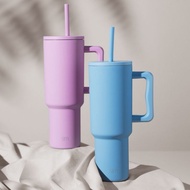 SIKIMO 30oz-40oz Tumbler with Straw and Handle Stainless Steel Insulated Water Bottle Aquaflask