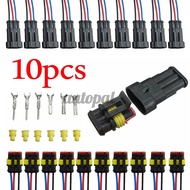 10 pcs  Car 3 Pin Way Sealed Waterproof Electrical Wire Auto Connector Plug Set