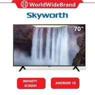 Skyworth 70" 4K UHD Android TV 70SUC6500 | Netflix Youtube HDR Smart TV | Built In Screen Mirroring 