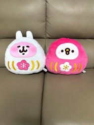 現貨！一套兩款！2024新年香港版7-11 限定 卡娜赫拉 kanahei 粉紅兔兔 p助 cushion 公仔 有暖手位