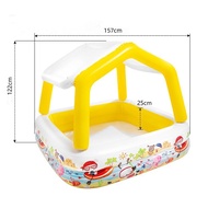 Family large size childrens swimming pool with slide playground swimming pool family swimming pool b