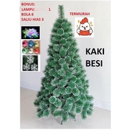 HIJAU 2,4 METER BRIGHT Christmas Tree Green SNOW Gold 8 feet 240 CM 2,4M M fit 240 5aa 6aa 7aa 6c 6s