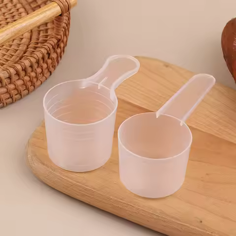 Hot Sale 10Pcs 15/25/30/35g Clear Plastic Measuring Spoon With Graduated Milk Powder Scoop Kitchen B