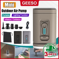 GEESO 2 IN 1 Electric Air Pump Rechargeable Battery Mattress Portable Wireless Air Compressor Inflat