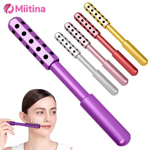 24 Germanium Face Massage Beauty Acupoint Stick Roller Face Skin Care Gua Sha Cellulite Massager Fac