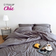 TULIP ชุดเครื่องนอน ผ้าปูที่นอน ผ้าห่มนวม รุ่นTULIP CHIC สีพื้น CHIC01 สัมผัสนุ่มสบายสไตล์มินิมอล